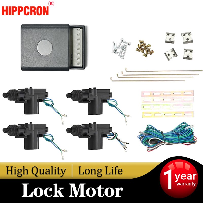 Hip cron – Kit de verrouillage de porte de voiture, télécommande, système d&#39;entrée sans clé, avec 4 actionneur de verrouillage de porte, universel, 12V