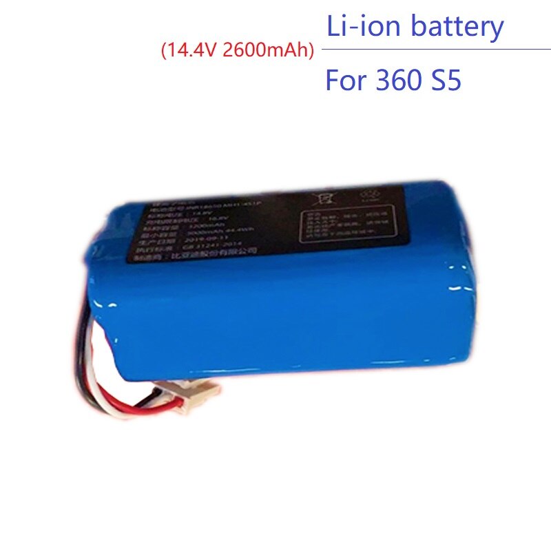 Ersatz Li-Ion Akku 14,4 V 2600mAh für 360 Staubsauger S5 Roboter Ersatzteile Zubehör