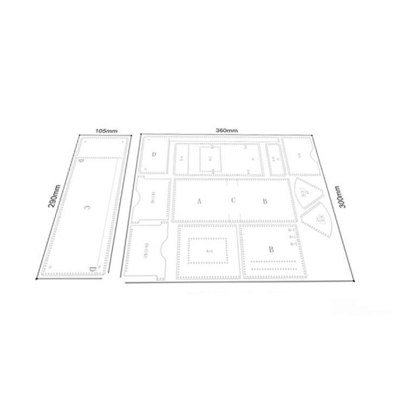 Omgst diy taitettu pieni nahkalompakko pvc malli nahka askartelu ompelu kuvio tarvikkeet