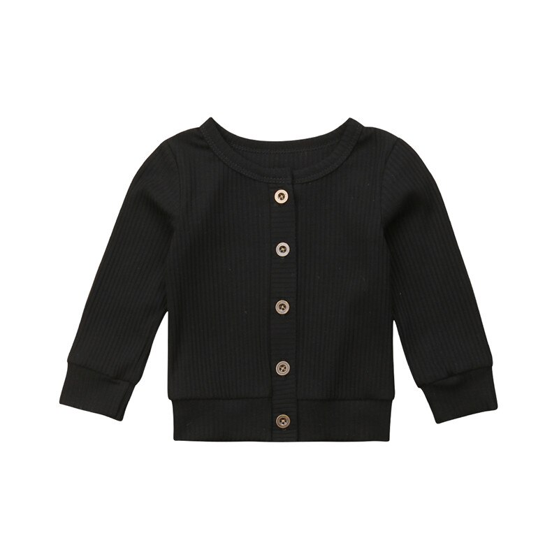 Pasgeboren Baby Meisjes Peuter Lange Mouwen Outfit Blouse Kids Tops Kleding Herfst Winter: Zwart / 6m