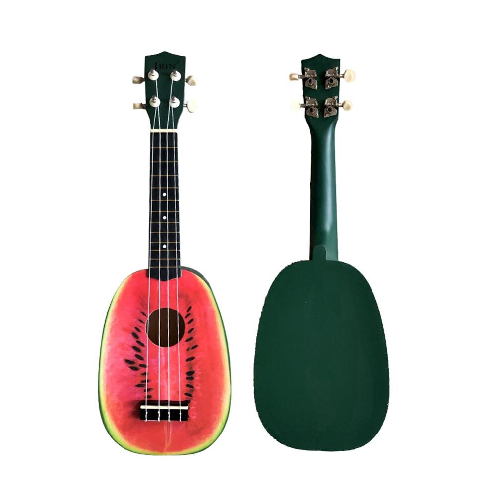 IRIN-ukelele de tilo con forma de sandía para principiantes, bolsa de almacenamiento, cuerdas, Capo, 21 pulgadas