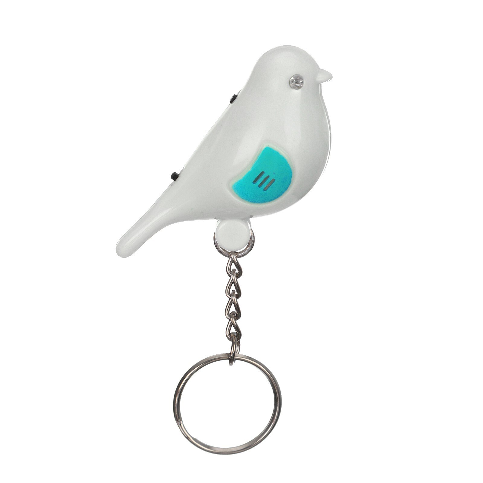 LED Whistle Sound Key Finder Flashing Beeping Control Alarm Anti-Lost Key Locator Tracker With Key Ring Smart Activity Tracking: White