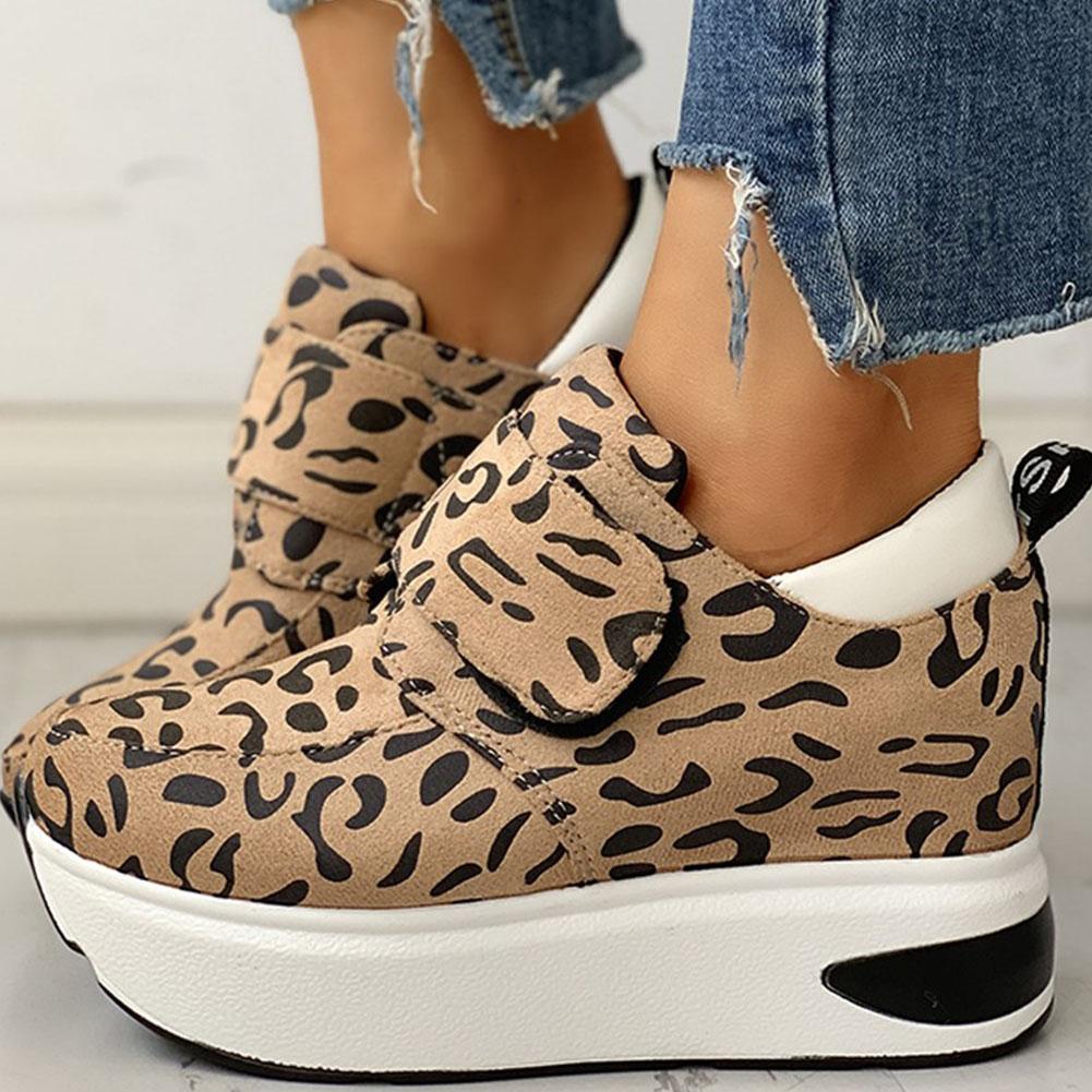 SARAIRIS INS Leopard Spring Shoes Woman flat platform hook&loop Leisure casual Shoes Women flats sneakers traniers