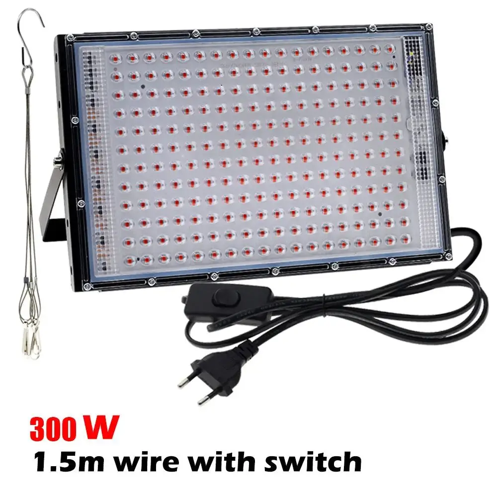 Lámpara de planta de espectro completo, luz Led para cultivo de interiores, 50W, 100W, 200W, 300W, luz Led para cultivo hidropónico, fitoamplificador de flores vegetales: Color blanco cálido