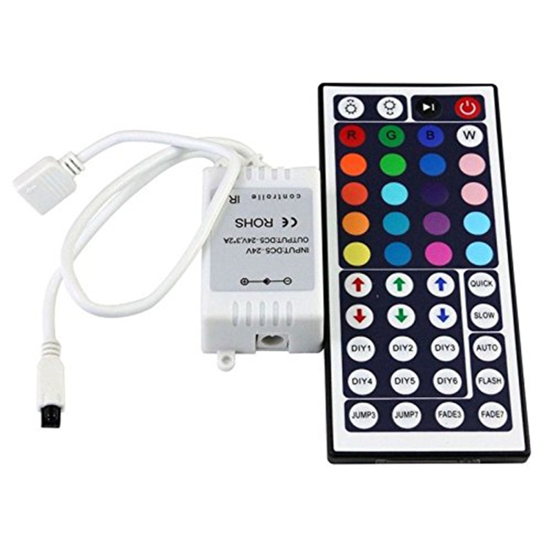 1pc 44 Keys RGB IR Mini Remote Controller DC 12-24V Controller for Colorful LED RGB Strip Lights Mini Controller