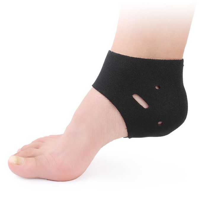 2 stykker strømper hælbeskytter beskyttende ærme hælspore til lindring af plantar fasciitis hælsmerter reducerer trykket på hælen