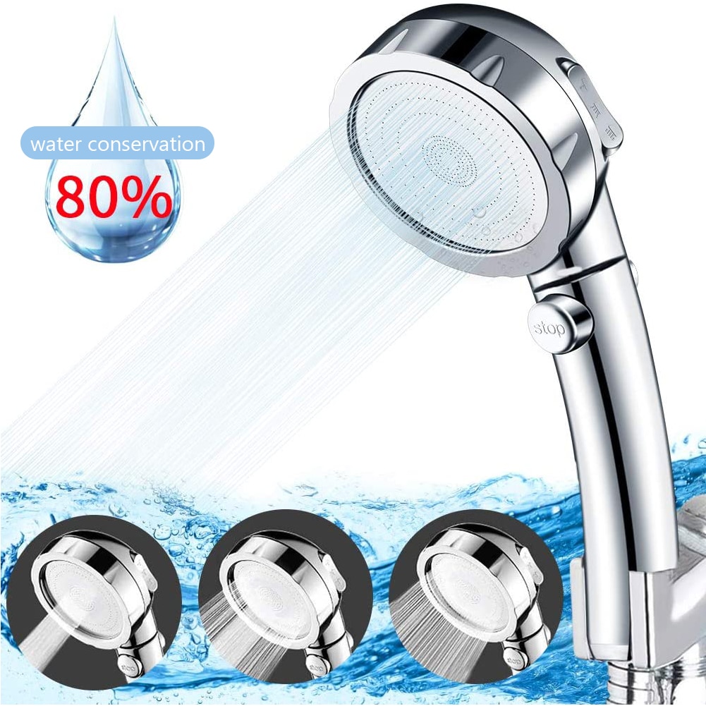 Adjustable Rain Shower Head Handheld Set Anion High Pressure Bathroom Rainfall Gadgets Water Saving Showerhead