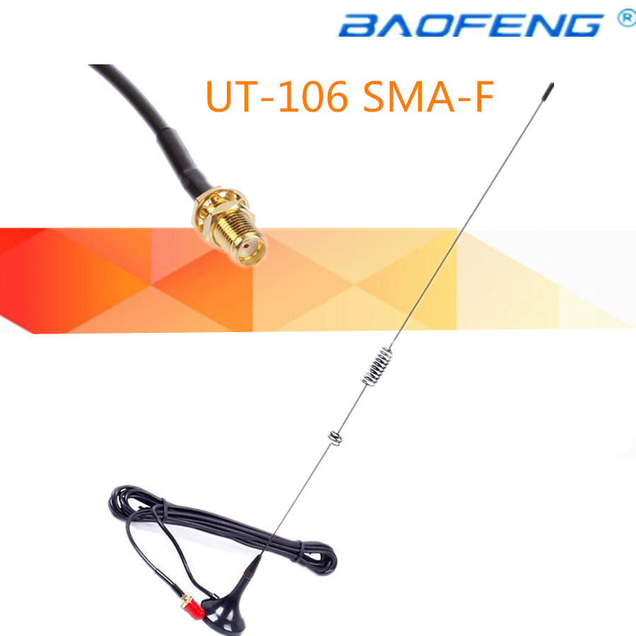 UT-106 Magnetische SMA-Weibliche Auto Antenne VHF UHF für Walkie Talkie Baofeng UV 82 UV-5R BF-888S GT-3TP GT-5 Schinken radio Zubehör