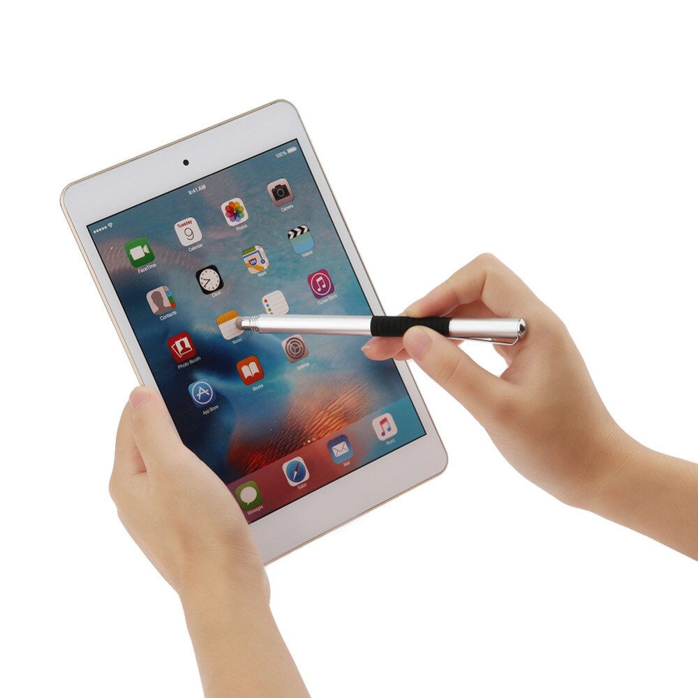 2 en 1 écran tactile capacitif dessin stylet stylo avec stylo chapeau Portable stylo pince pour iPhone téléphone intelligent tablette PC ordinateur