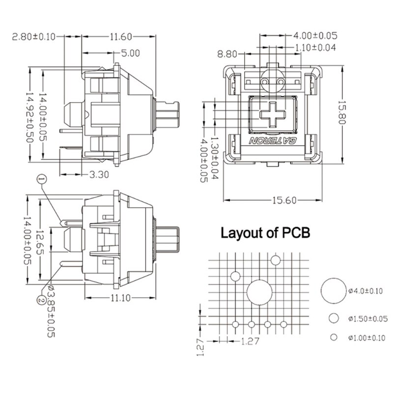 Gateron mx switch 5 pin Switches RGB SMD Axis Compatible for mechanical Keyboard 62KA
