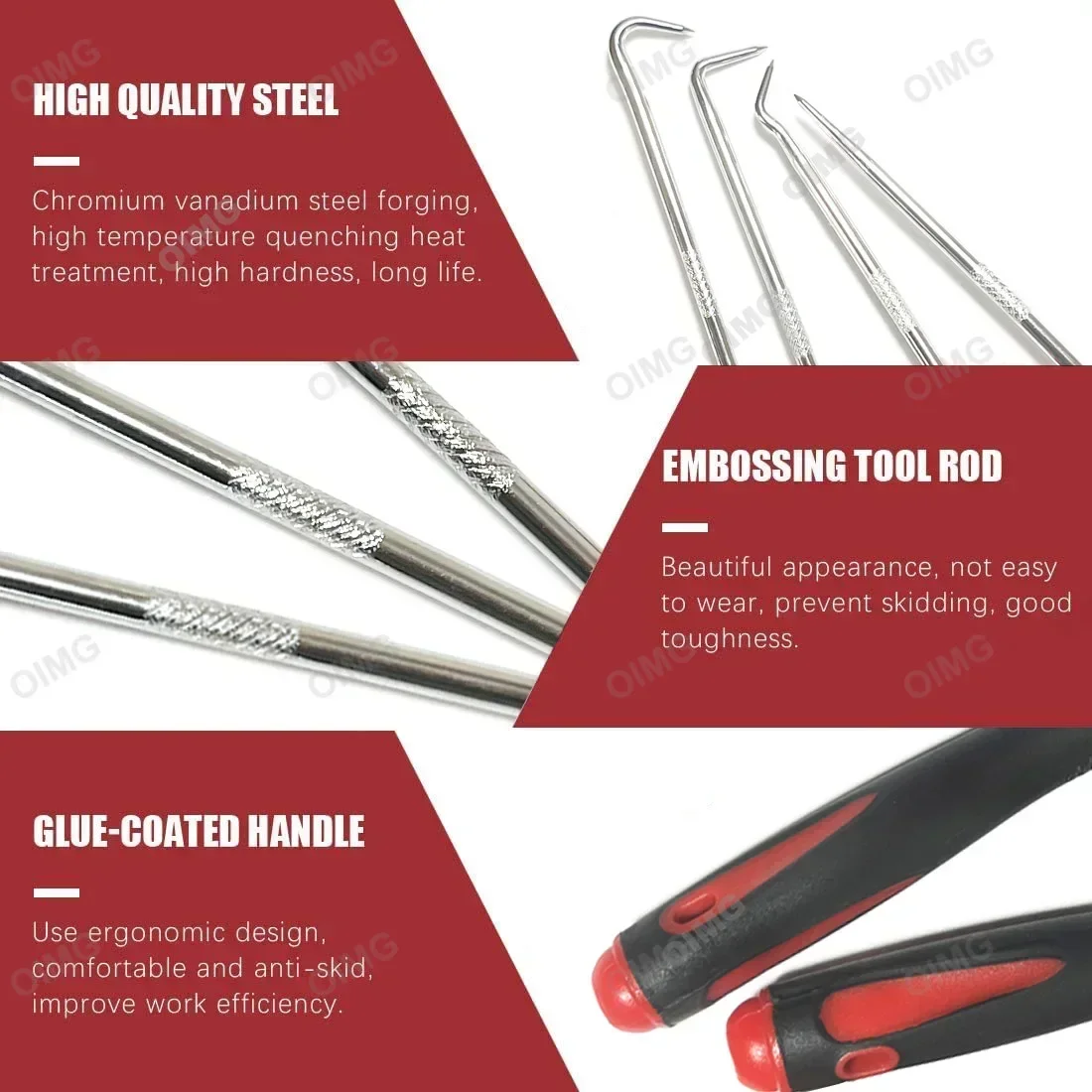 Auto Öl Dichtung Schraubendreher einstellen O Ring Dichtung Abzieher Haken Entfernung Werkzeug Reifen Stein Reinigung wählen und Haken einstellen für Automobil