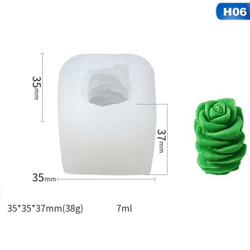 Flower Pot Mold Handmade Craft Clay Molds Multi-function Silicone Pot Mould for Succulent Plants Cactus Planting: 6