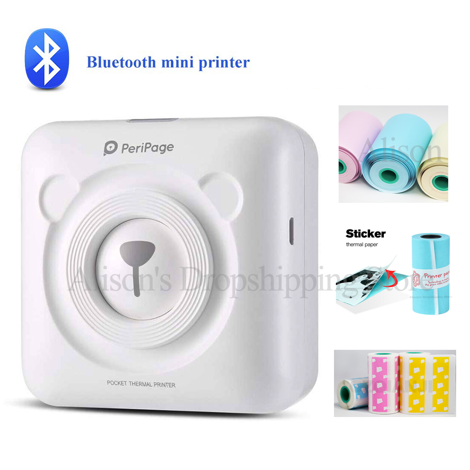 Goojprt A6 Peripage Mini Draagbare Bluetooth Draadloze Paper Photo Printer Pocket Thermische Afdrukken Usb Verbinding Impresoras Fotos