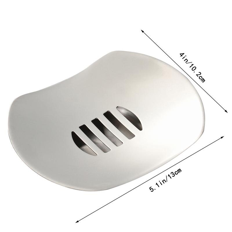 Vliegende Schotel Zeepbakje Rvs Zeep Houder Voor Badkamer En Douche Zeep Houder Double Layer Aftappen Zeepkist: Polished