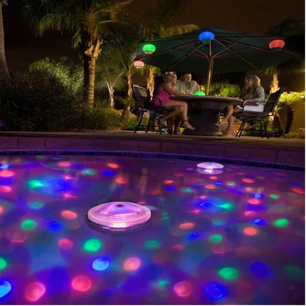 Undervands springvand lysdrevet disco spa badekar lys flyde lampe led lys børns svømmebassin dekoration lys