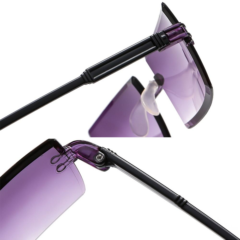 Gafas de sol sin montura a la , protección UV para hombres y mujeres, gafas de sol rectangulares sin marco a la , gafas de viaje de verano