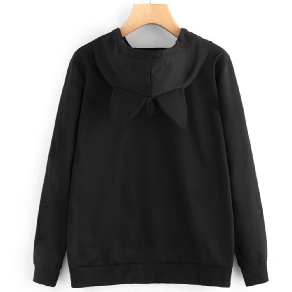 Snygga hoodies rosa varm kattmönster bekväm långärmad huva med huva för kawaii sweatshirt gravid #295800
