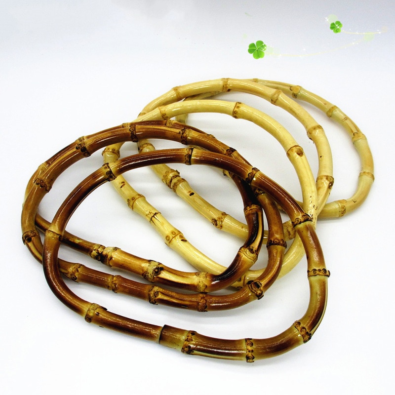 2 Stks/partij D-Vorm Bamboe Materiaal Handgemaakte Diy Tassen Maken Craft Accessoires Handtas Handvatten Levert