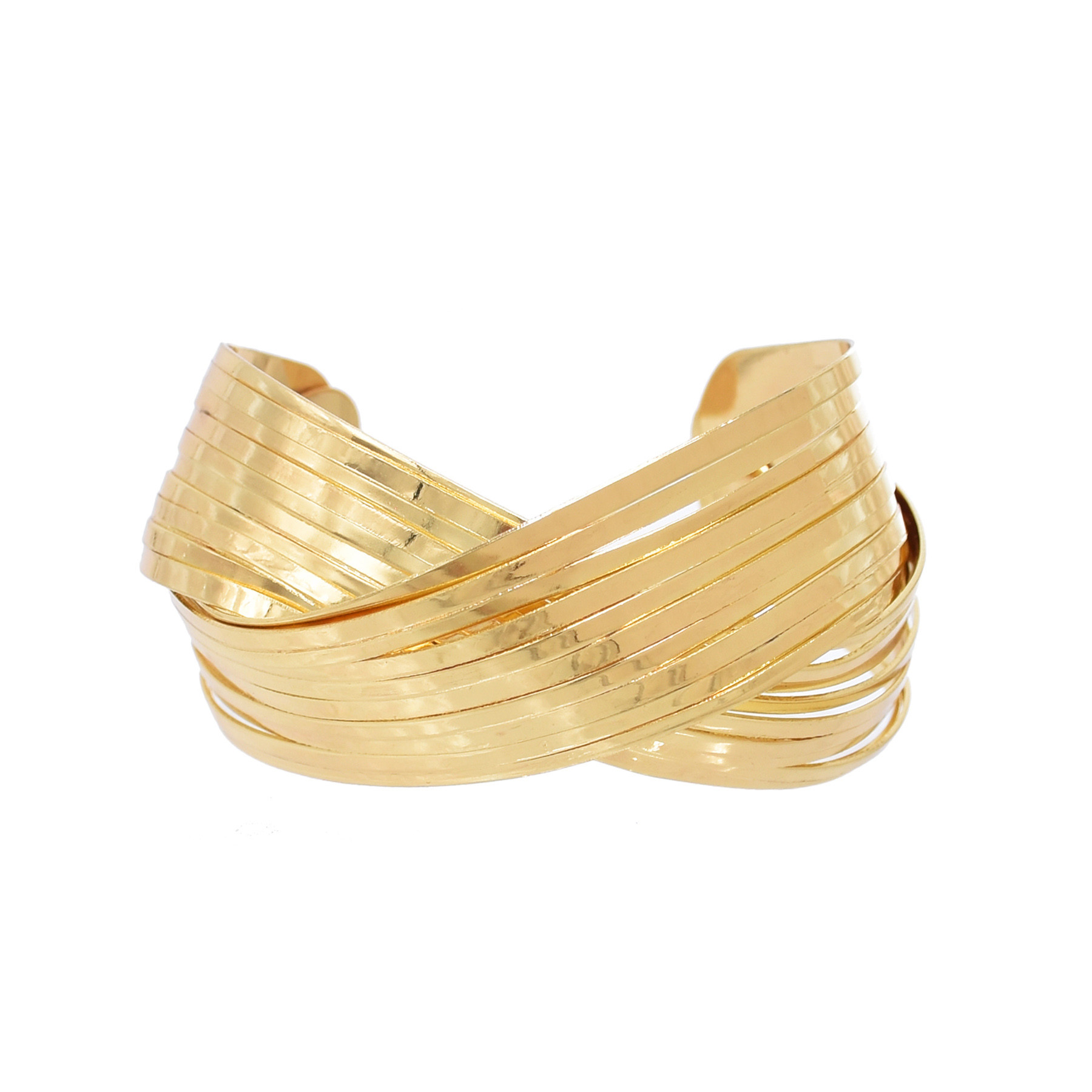 Hollow Wings Feather Wide Cuff Bracelets & Bangles For Women Men Gold Silver Color Alloy Open Big Male Female Bangle Jewelry