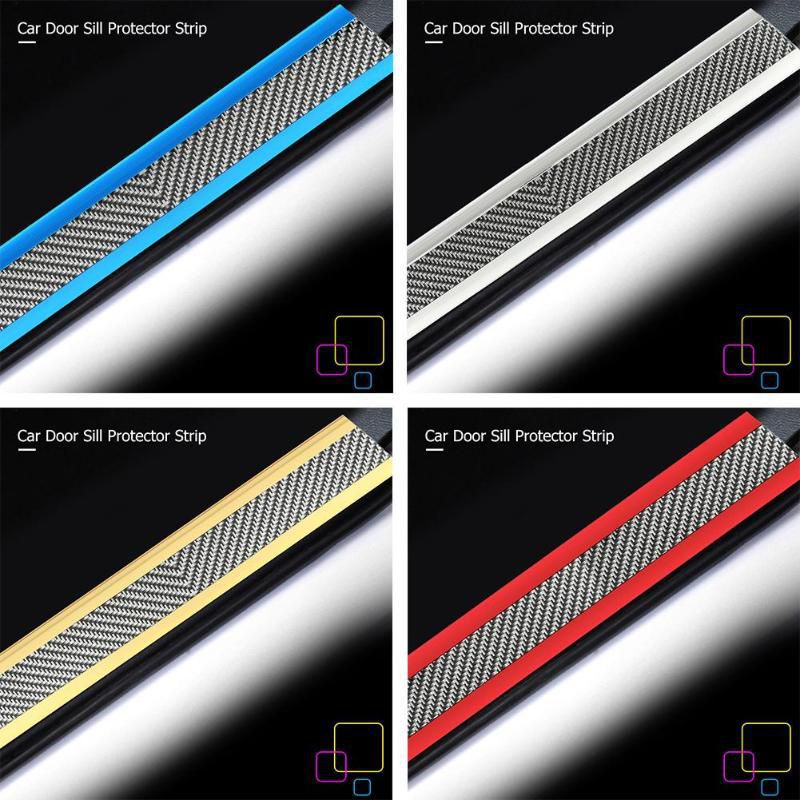 Universal Auto Car Door Protector Rubber Moulding Strip Rubber Threshold Cover Panel Step Protector Sticker Car Styling