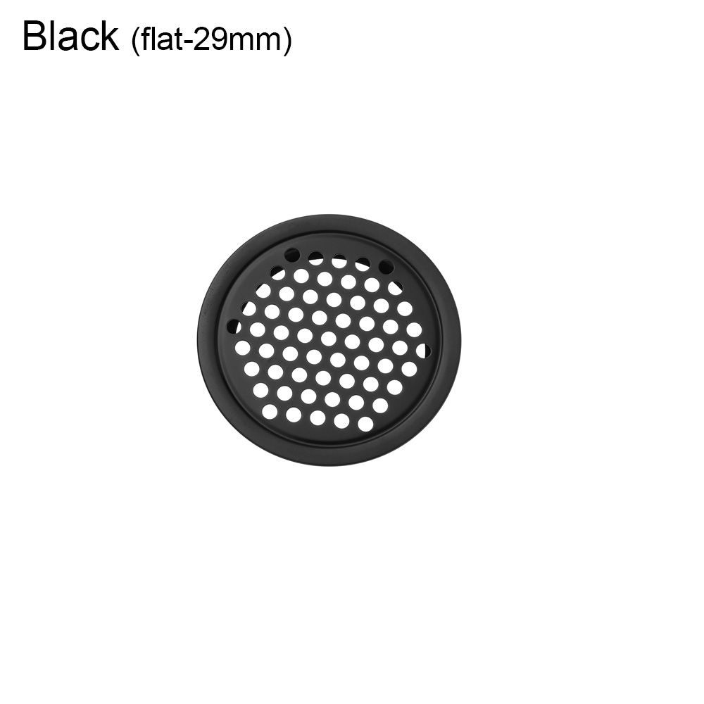 Œillet pour chaussures de placard, accessoires de garde-robe, couvercle de ventilation en acier inoxydable, décoration de Grille de ventilateur, ornements de trous: black-flat-29mm