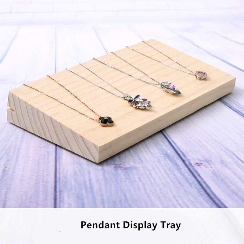 Wood Jewelry Display Tray Wood Ring Tray Pendant Tray Bracelets Display Holder Bangle Holder: Pendant Display