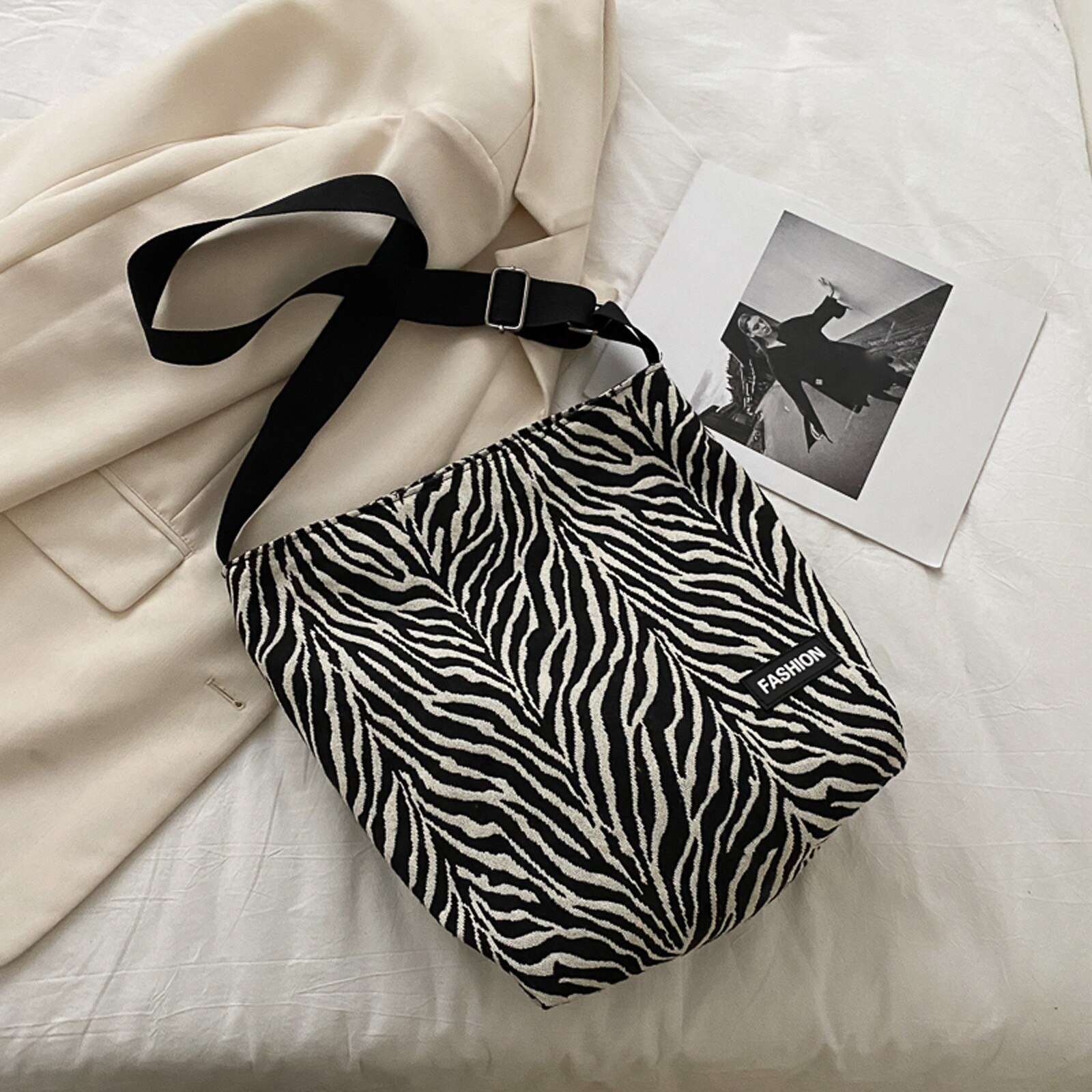 Zebra Print Vrouwelijke Messenger Bag Retro Vrouwen Schoudertas Casual Rits Schoudertassen Bolsa Mujer # C