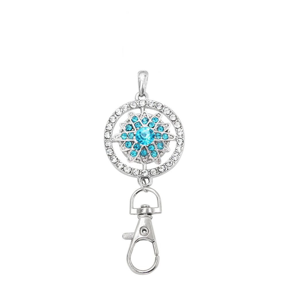 Idclip Schlüsselband Halfter Ich würde Abzeichen Eule schnappen Schmuck Rosa Reize Anhänger Clip Bling Halskette Frauen Büro zubehör