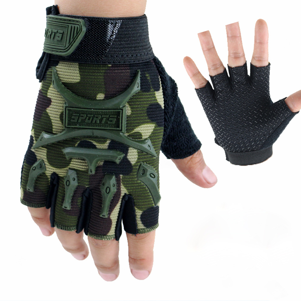 Kids Cycling Gloves Bicycle Sport Short Gloves half finger sport outdoor Training Gloves with Wrist Support for Fitness