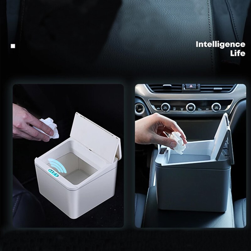 Intelligent Trash Bin Automatic Touchless Trash Can Intelligent Infrared Motion Sensor Garbage Cans Home Desktop Smart Dustbin