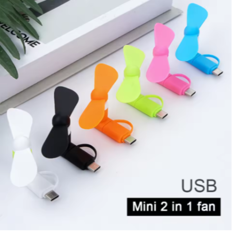 3 In 1 Portable Travel Cell Phone Mini Fan Cooling Cooler For Android Type-c Micro Usb C For Ipad Iphone 16 5 6s 7 Plus 8 X Xs