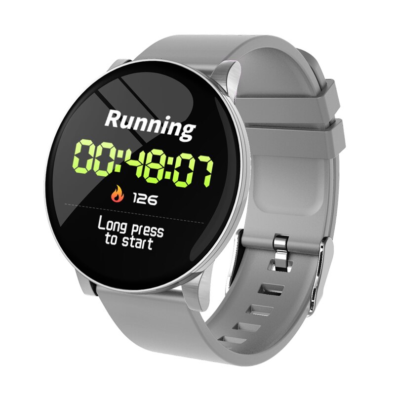 OGEDA Wearfit Smart Uhr W8 Für Männer Blutdruck Herz Rate Fitness Tracker Pedometer Mann Sport Smartwatches Für Android IOS: Gray