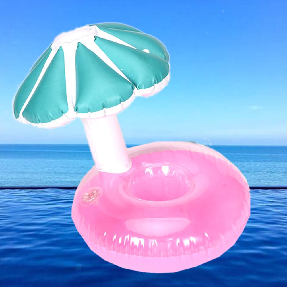 Inflatable Coaster Mushroom Seat Small Umbrella Cup Holder Milk Tea Floating Children Water Beach Toys