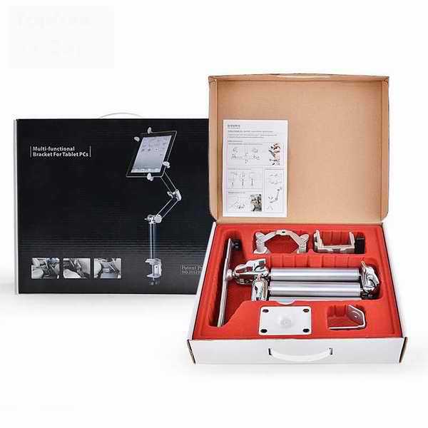 Multifunctional Tablet Holder Clamp Table Foldable Adjustable Stand Aluminum Rotary Wall Mount Bed Bracket for iPad Air Mini