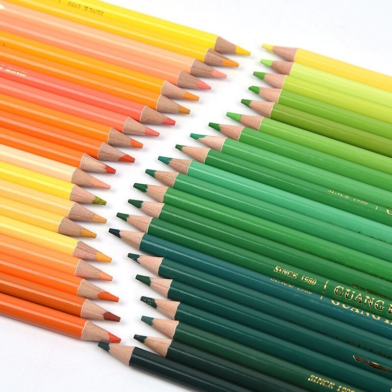 GUANGHUI 150 Colors Wood Watercolor Pencil Soft Water Soluble Coloured Pencils Set For Art Drawing