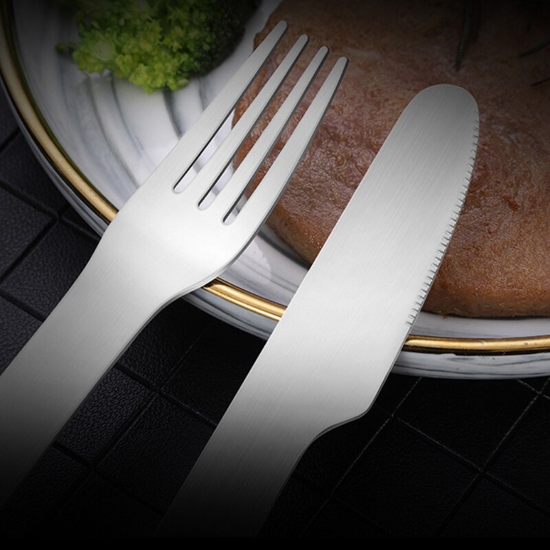 Travel Cutleries with Portable Cutlery Box Stainless Steel Knife Fork Spoon Sets