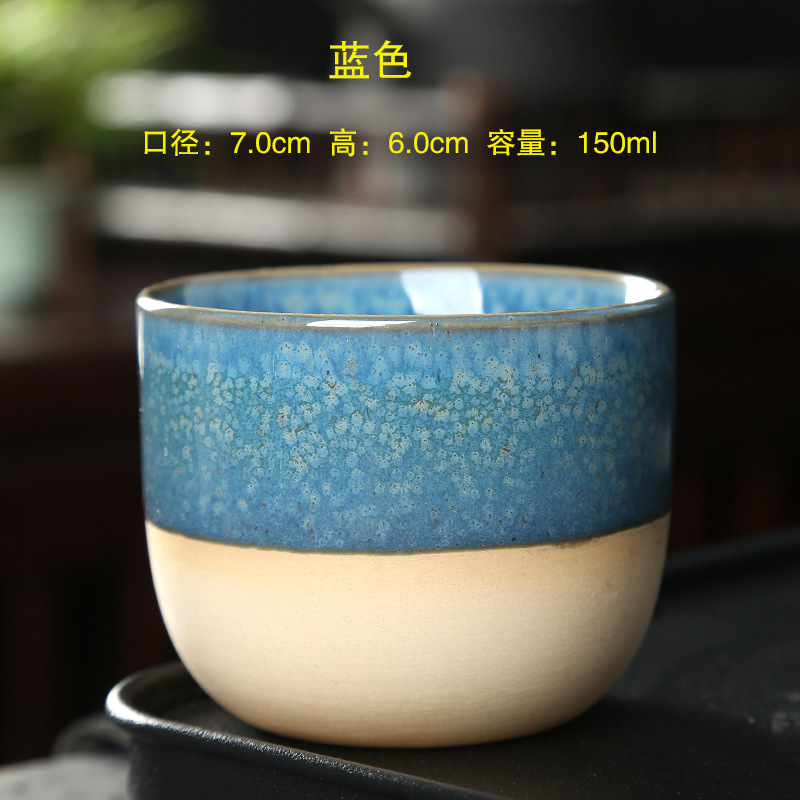 Oven Veranderen China Keramische Theekop Aardewerk Jianzhan Drinkware Temmoku Glazuur Porselein Kung Fu Kopjes Set voor Water Latte Melk: Licht Groen