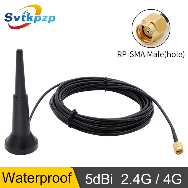5 dbi suurivahvistus mimo 4g antenni wifi-signaalin tehostin vahvistin modeemi suuntaverkko 2.4 ghz antenni rp-sma uroskaapelilla 5m