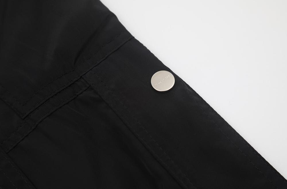 Straat Mannen Side Snap Cargo Broek Hip Hop Slim Fit Ribboned Tailleband Track Broek S-XL