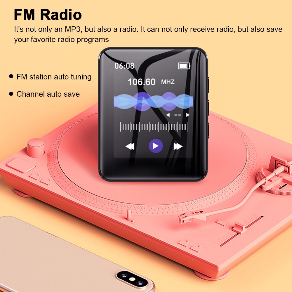 Tragbare Mini MP3 Spieler RUIZU M4 1.8 "voll berühren Bildschirm FM Radio E-Buchen Schrittzähler Video Spieler HiFi Musik Spieler