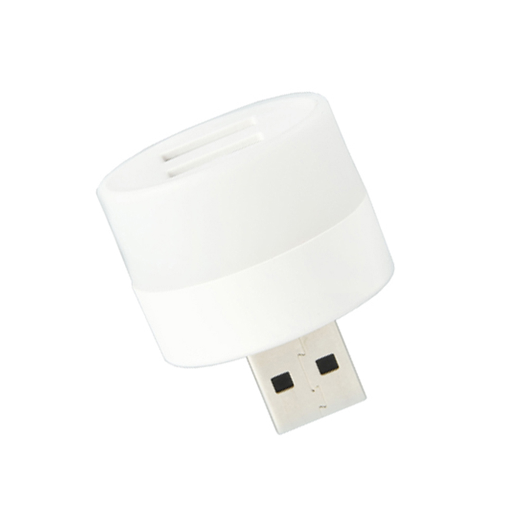 Extensor USB de 1 a 5 piezas con luz LED nocturna, Lámpara decorativa, iluminación de emergencia, PC Universal, luz blanca y amarilla: White 1PCS