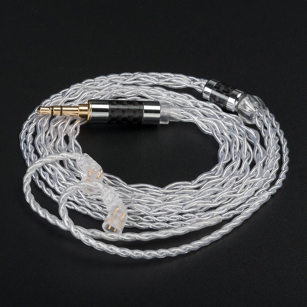 Yinyoo 4 Core Upgrade Verzilverd Kabel 2.5/3.5/4.4Mm Gebalanceerde Kabel Voor Blon BL-03 BL-05 BL05 zsn Pro ZS1O Pro: 3.5mm clear for bl05