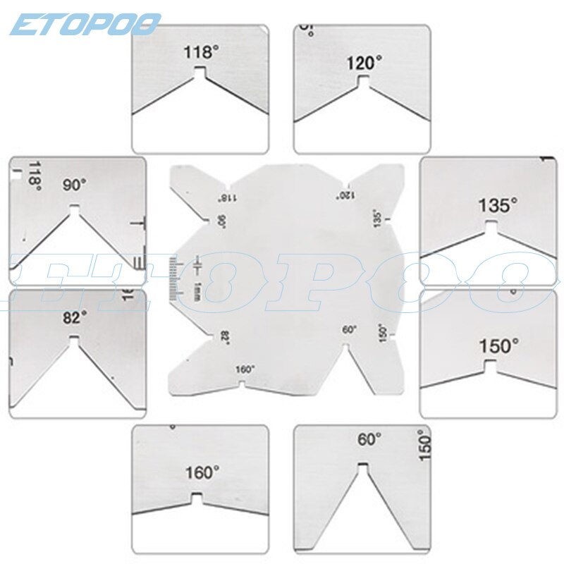 Measuring angle set of 3，Angle square angle model turning tool gauge drill head angle gauge stainless steel