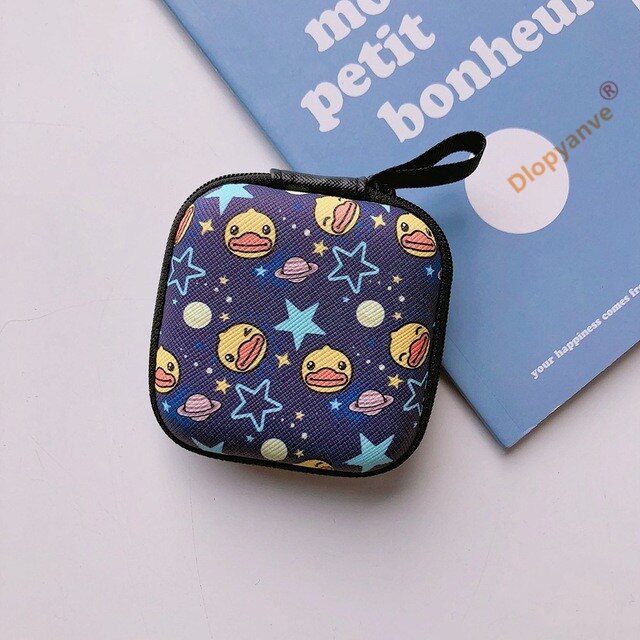 De dibujos animados Mini cremallera duras de funda, soporte Portátil Bolsa auriculares caja auriculares bolsa de almacenamiento de protector de Cable USB organizador: 13