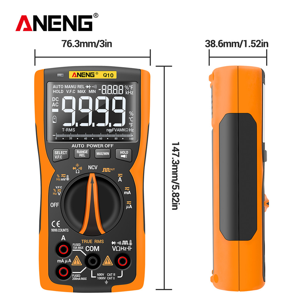Aneng Q10 Digitale Multimeter 9999 Professionele Tester Multimetro True