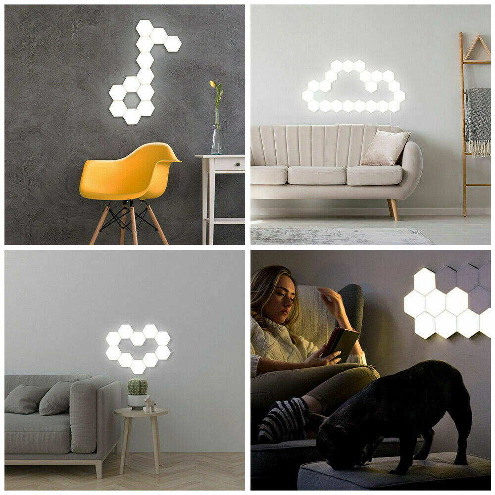 Modular Touch Lights LED Hex Lights DIY Quantum Lamps Magnetic Sensitive Lighting Night Light Home Decoration Wall Lampara