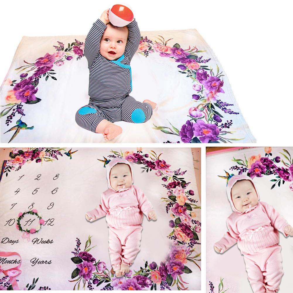 Baby Baby Deken Foto Fotografie Prop Flanellen Deken Achtergrond Doek Kalender Baby Jongen Meisje Fotografie Stoffen Accessoires