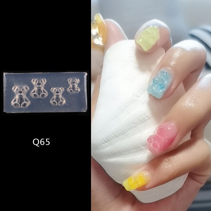 8 stk/parti blomst fiskeblade nail art form 3d silikone negle udskæring stempling nail art skabelon gør det selv holdbar manicure indretning: Q65