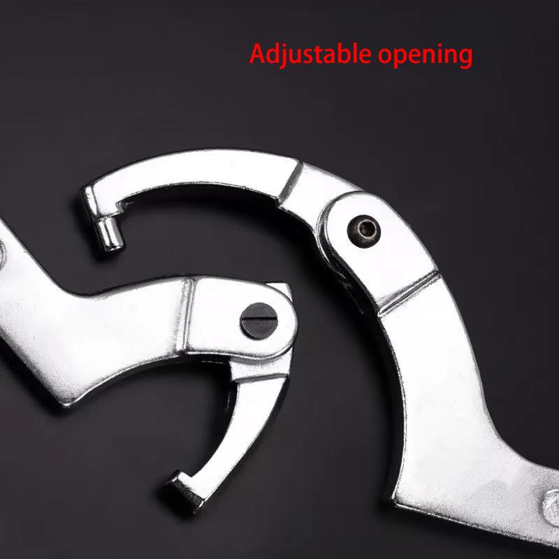 Adjustable Wrench Hook Spanner Square/Round Head CR-V Spanner For Round Bolt Maintenance Dismantling Tools 19-51/32-76/51-120mm