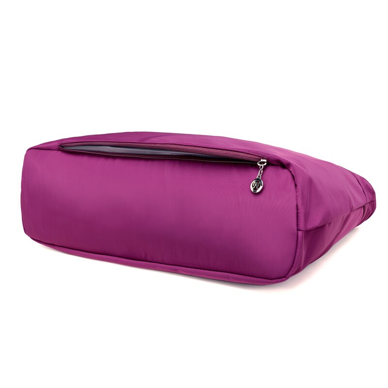 Bolso de hombro de nailon brillante para mujer, bolsa de viaje resistente al agua, gran capacidad, para mamá, Asa superior